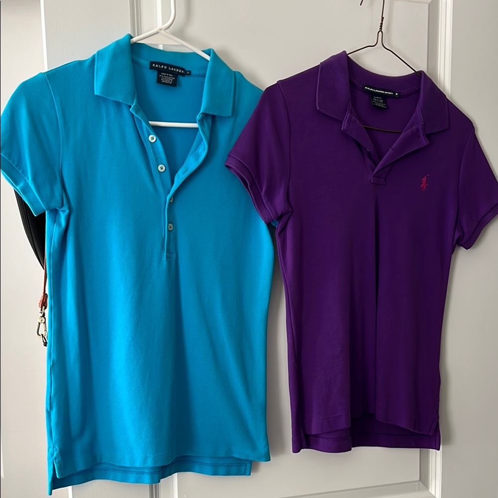 Ralph Lauren Purple & Turquoise Polo Shirt Set